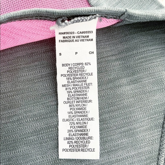 Nike Dri-Fit Sports Bra Small S Gray Pink Racerback Training Activewear - Picture 4 of 4